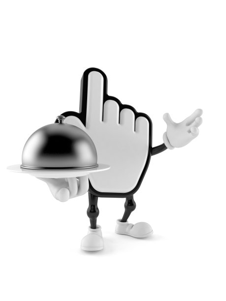 光标字符持有餐饮圆顶图片下载