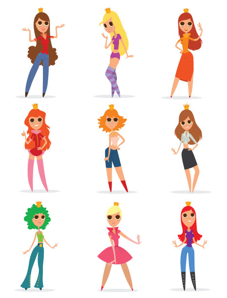 一套现代公主图片下载