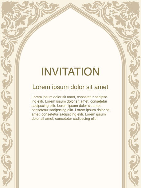 贺卡，背景和框架边框模板矢量设计花卉装饰在复古艺术风格插图图片下载