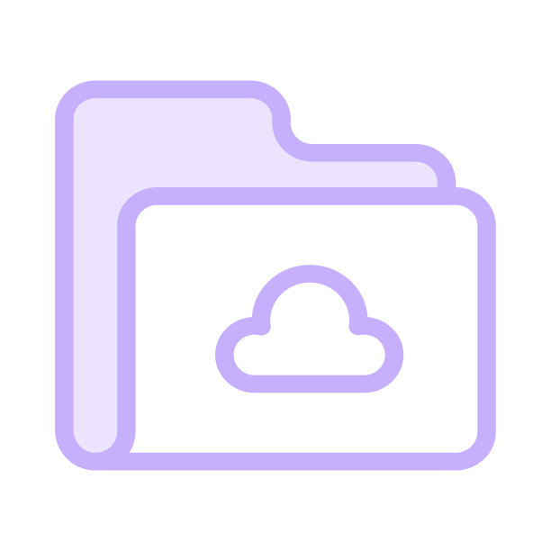 文件夹云颜色线向量图标图片下载