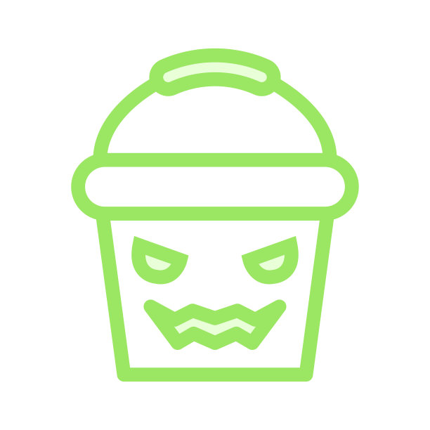 南瓜篮子颜色线向量图标图片下载