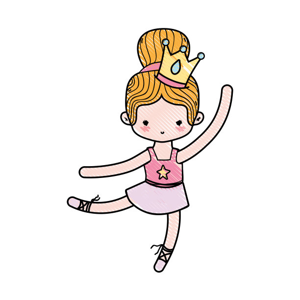 磨碎的女孩练习芭蕾舞与发髻设计和职业服装图片下载