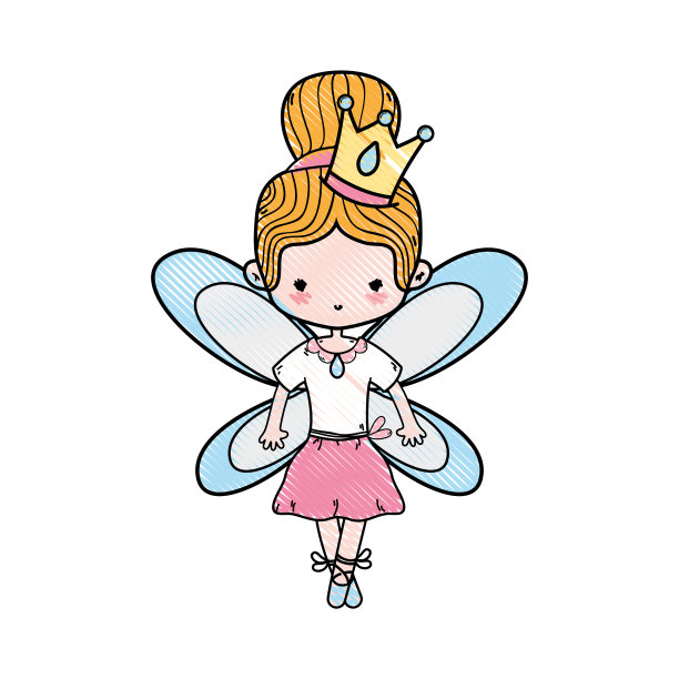 带着发髻和翅膀跳芭蕾舞的憔悴女孩图片下载