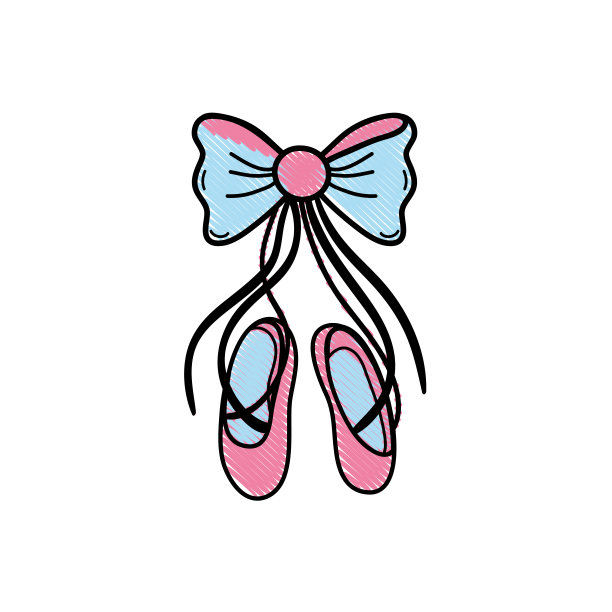磨碎的芭蕾舞鞋风格与丝带蝴蝶结图片下载