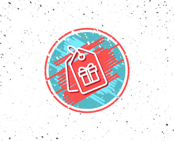 优惠券与礼品线图标。礼物盒的迹象。图片下载