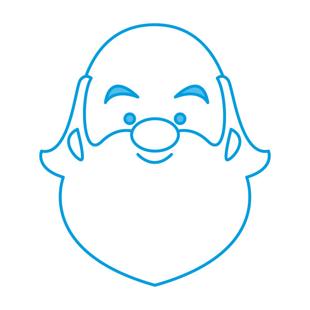 不戴帽子的圣诞老人图片下载