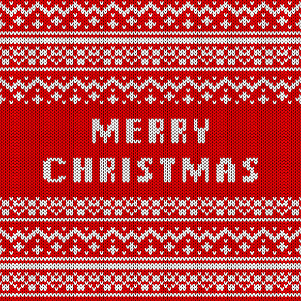 编织纹理设计新年贺卡，圣诞邀请，节日包装纸，寒假旅游和滑雪胜地广告图片下载