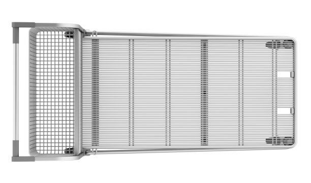 顶视图的空大购物车孤立的白色背景图片下载