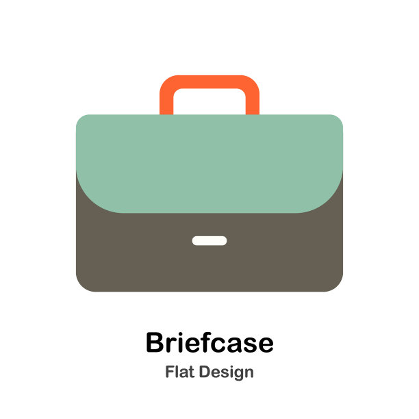 公文包平面插图图片下载