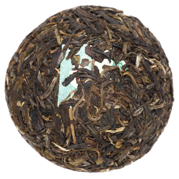 生普洱茶圆形，孤立在白色图片下载