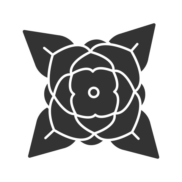 盛开的玫瑰图标图片下载