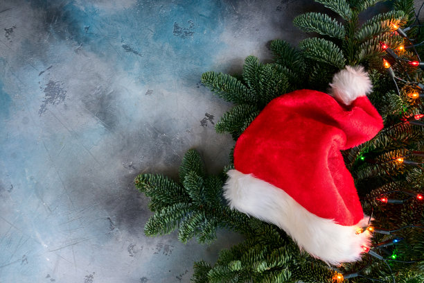 有帽子的圣诞场景图片下载