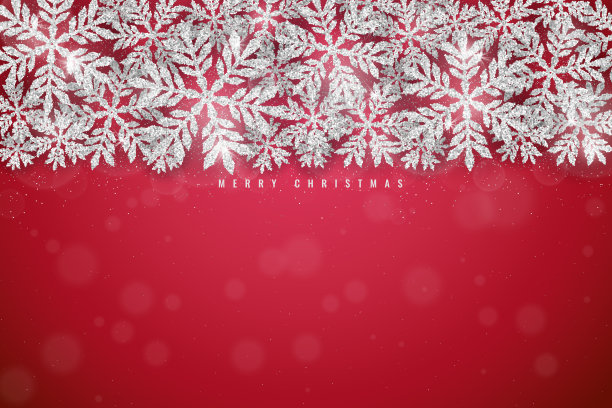 圣诞银光闪闪雪花背景图片下载