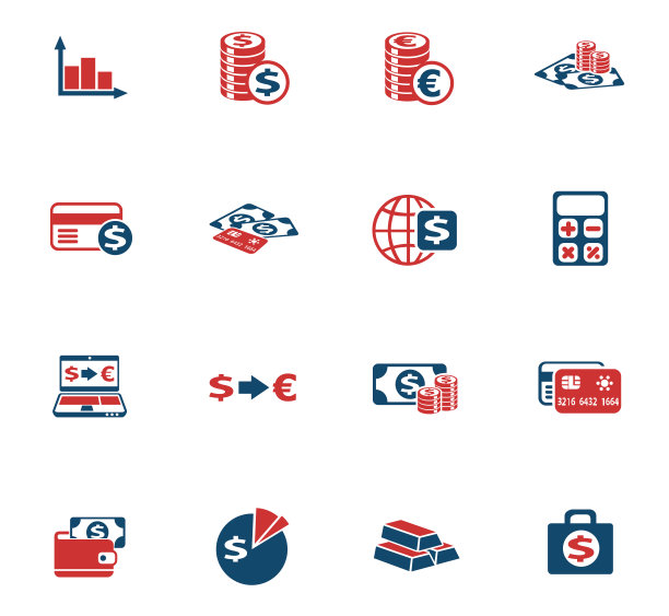 货币兑换颜色图标设置图片下载