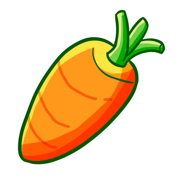 卡通风格的可爱胡萝卜图片下载