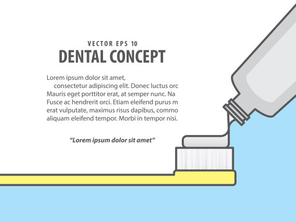 在蓝色背景上准备牙刷上的牙膏。牙科的概念。图片下载