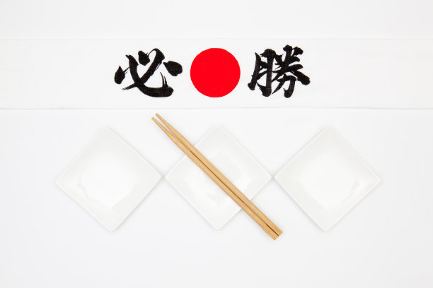 日本头带和陶瓷碗图片下载