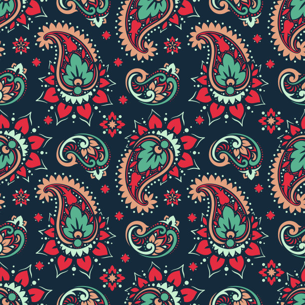 无缝的佩斯利图案图片下载