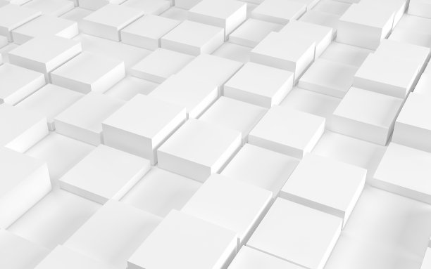 白色立方体的抽象背景阵列。三维渲染图片下载