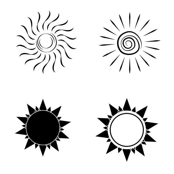抽象的太阳的形状图片下载
