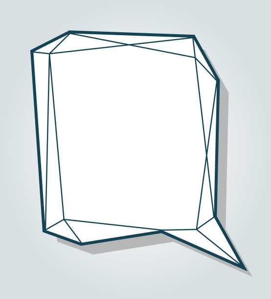 低多边形语音气球图片下载