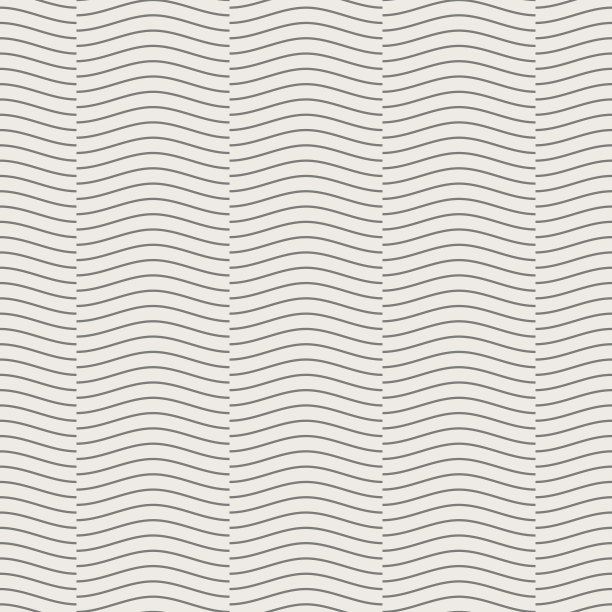 无缝几何图案，波浪线重叠在浅棕色的背景，条纹抽象模板，矢量插图图片下载