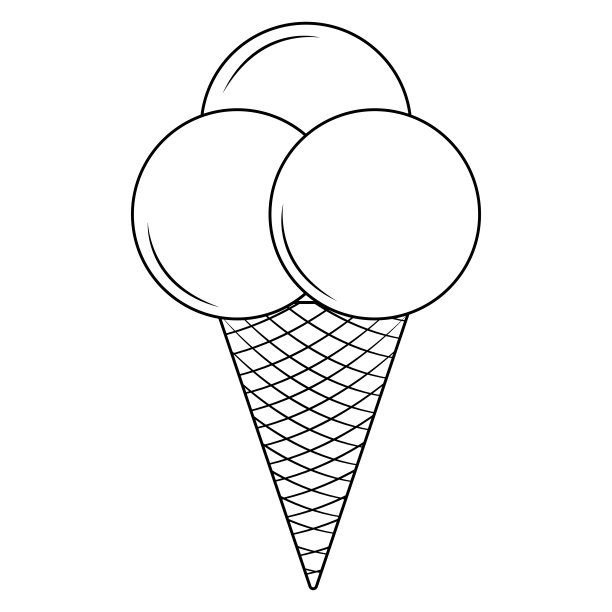 美味的冰淇淋轮廓图片下载