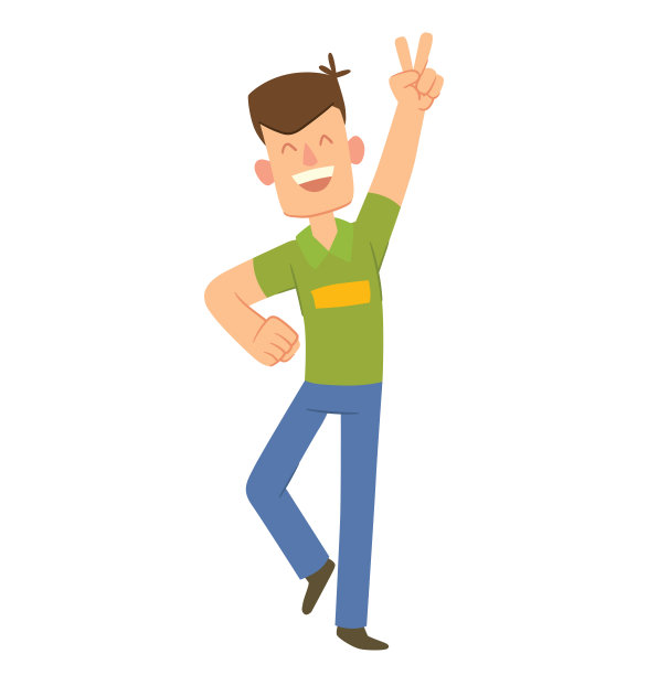 一个有着深棕色头发的快乐年轻人图片下载