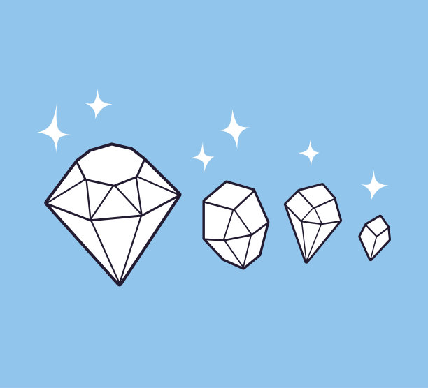 钻石。珠宝矢量图标。图片下载