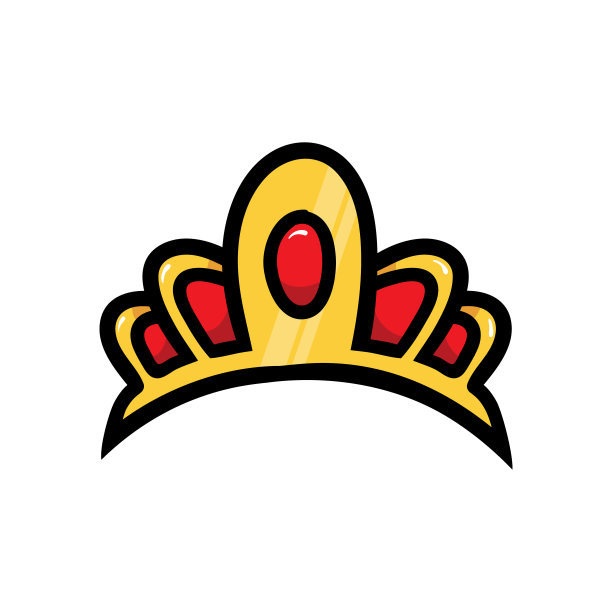 卡通皇冠矢量插图图片下载
