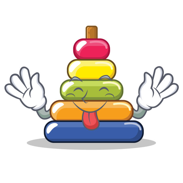 舌头伸出金字塔环人物卡通图片下载