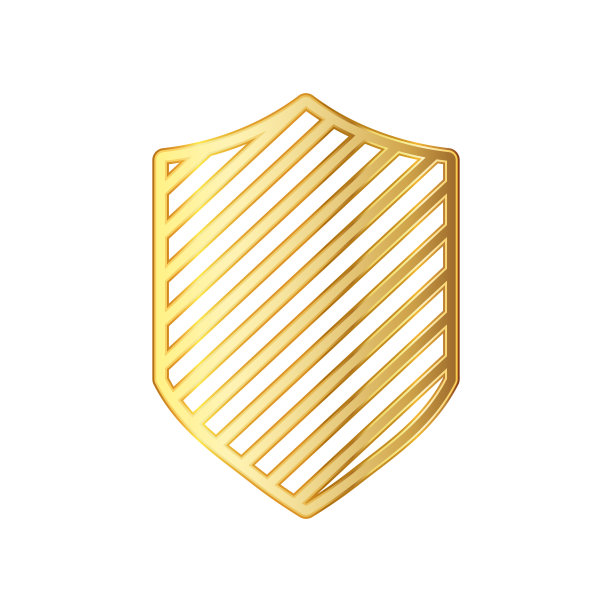 金色的盾牌图标。矢量插图。图片下载