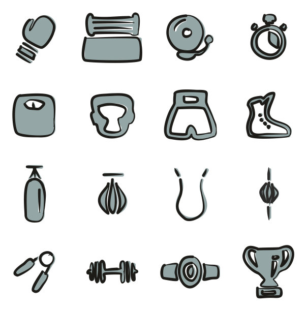 拳击图标徒手2颜色图片下载