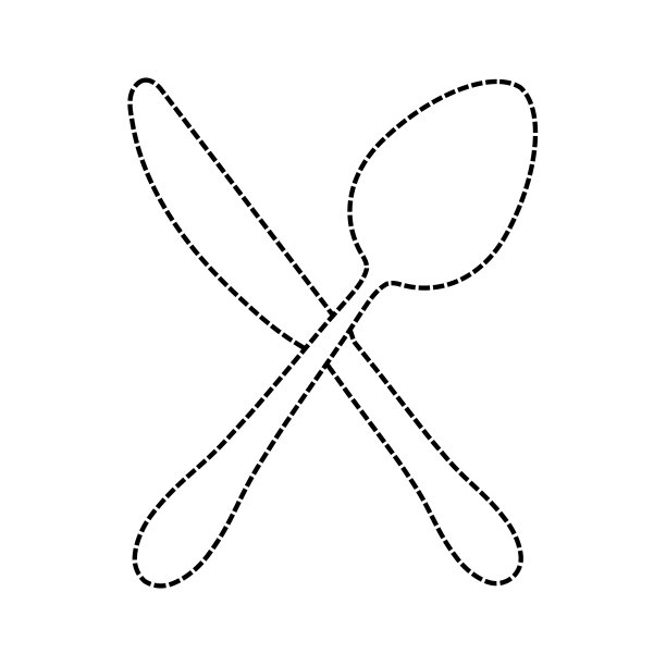 刀，勺子矢量插图图片下载