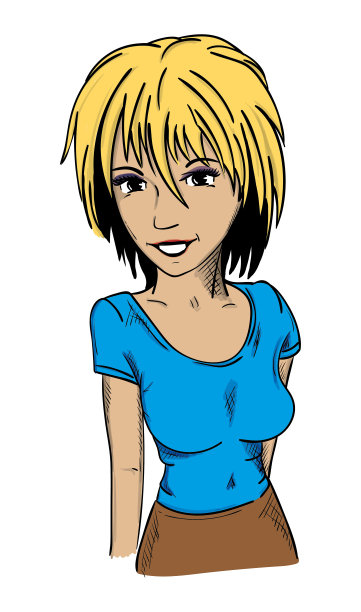 微笑的年轻女性图片下载