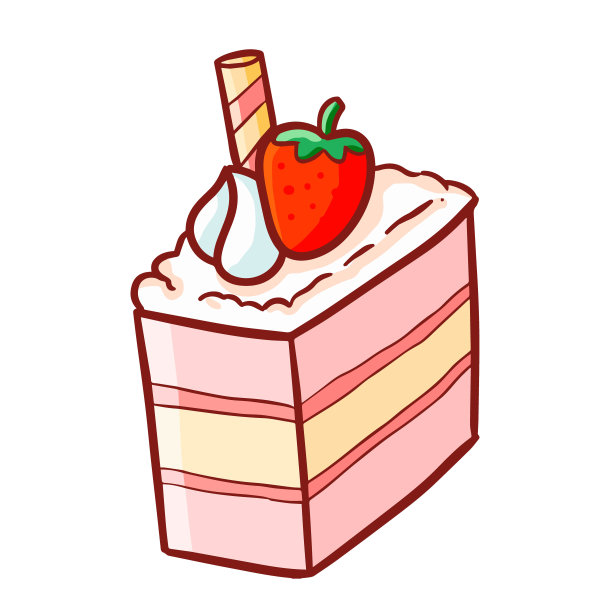 红粉色草莓蛋糕图片下载