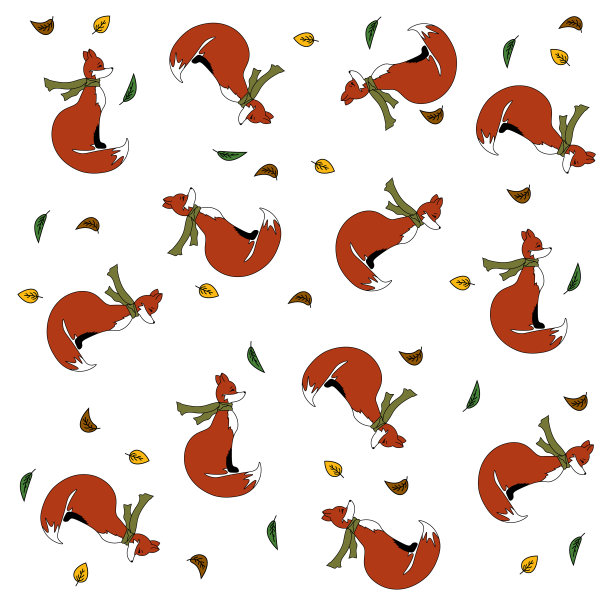 野生动物。戴着围巾的红狐狸。图片下载