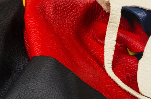 彩色碎片，天然皮革碎片图片下载