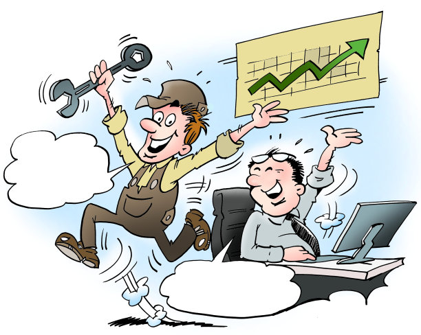 漫画中的一位经理和员工都对公司的高流动率非常满意图片下载