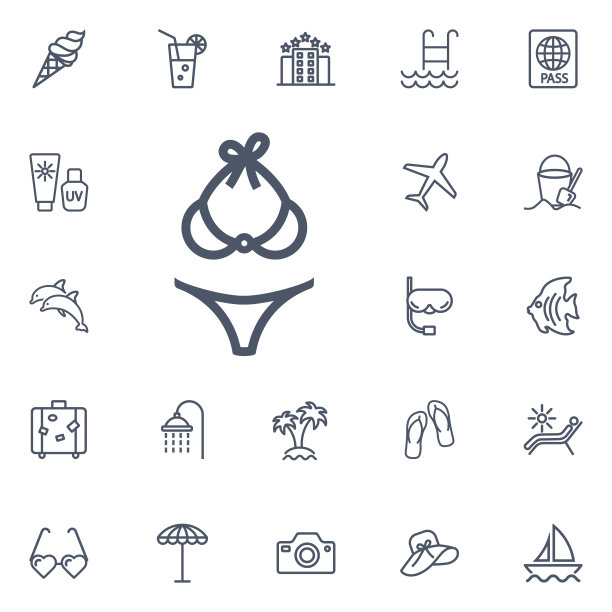 泳装图标矢量。图片下载