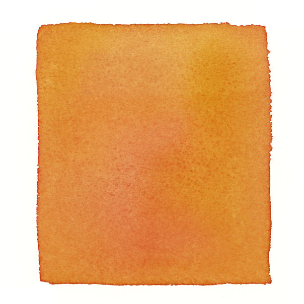 水彩正方形橙色背景白色边框素材图片