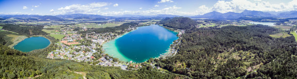 奥地利Klopeiner See地区的无人机照片图片下载