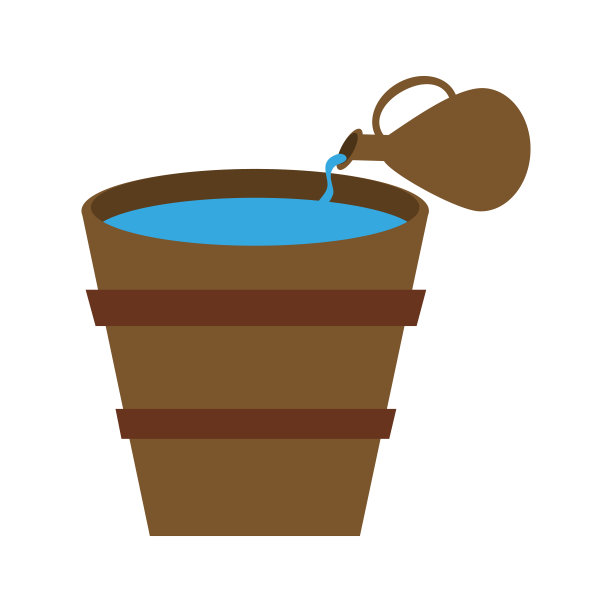水壶和水桶里装满水图片下载