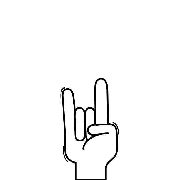 线手与石手势符号沟通图片下载