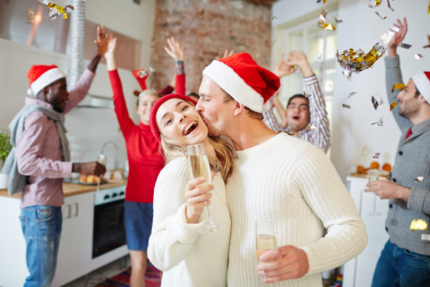 吻的圣诞节图片下载