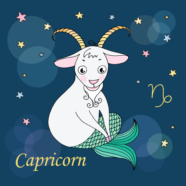 摩羯座星座的夜空背景与星星图片下载