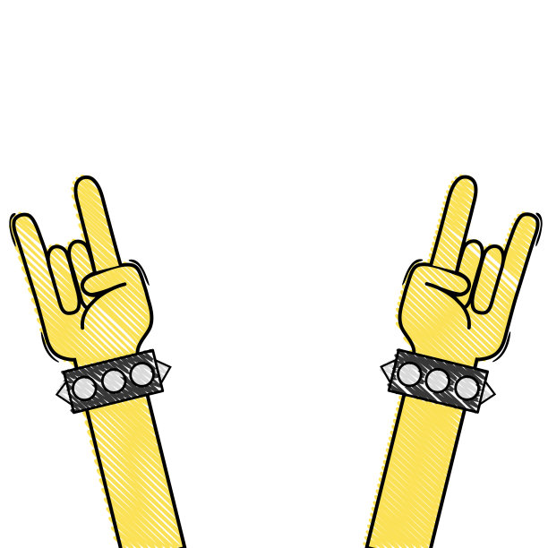 手磨碎，有手镯和岩石标志图片下载