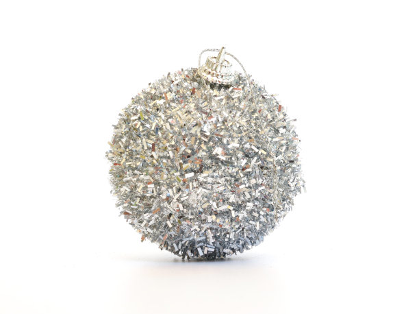 银色圣诞球图片下载