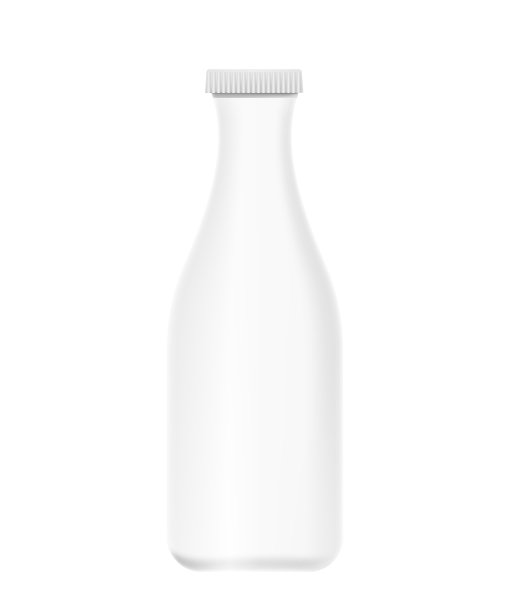 模型白色塑料瓶酸奶，牛奶。布局3d瓶3d插图图片下载