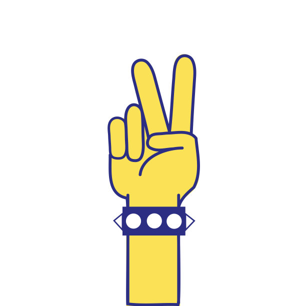 全彩手带手镯，和平和爱的姿态图片下载